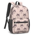 thumbnail image 2 of Husky Head Pink Pattern 17" School Backpacks for Teens,Waterproof Oxford Fabric,S-Shape Padded Straps for School,Travel,Hiking,Camping, 2 of 6