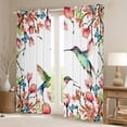 thumbnail image 2 of Erosebridal Hummingbird Blackout Curtains,Floral Butterfly Curtains & Drapes Women,Country Rustic Flowers Window Curtains Farmhouse Animals Butterflies Window Treatments, 2 of 6