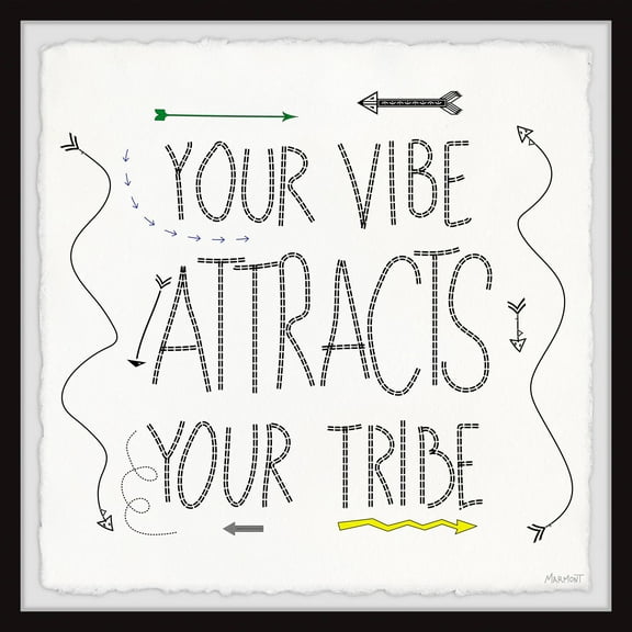 Marmont Hill Your Vibe Attracts Your Tribe Framed Wall Art