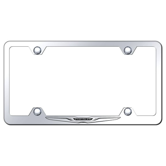 Chrysler Laser Etched Logo Wide Body License Plate Frame (Chrome)