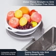 thumbnail image 2 of Collapsible Colander Set 4 Pack (3/4/6 QT) with Over-Sink Water Draining Base, Food Strainers And Colanders with Handles for Draining Pasta/Rinsing Vegetables, Fruit and Rice (White-Gray), 2 of 9