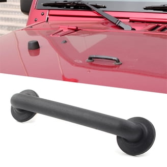 Black Rain Gutter Extension For Jeep Wrangler JK 2007-2017 - No Drill Gloss ABS