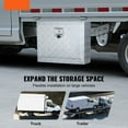 thumbnail image 3 of VEVOR Underbody Truck Box UTTB-241718 24" x 17" x 18" Aluminum Pickup Tool Box Trailer Storage Box with T-shaped Handle Hinge for RV Van ATV Truck, 3 of 9