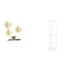 thumbnail image 1 of Figura decorativa de metal con flores y hojas, escultura acrílica redonda, para mesa auxiliar, decoración del hogar, multifuncional, ideal para sala d, 1 of 8
