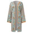 thumbnail image 4 of Lilgiuy Women Print Casual Beach Cardigan Blouse Shawl Loose Top Outwear(Yellow,14) Fall Fashion for 2022 Spring Winter, 4 of 5