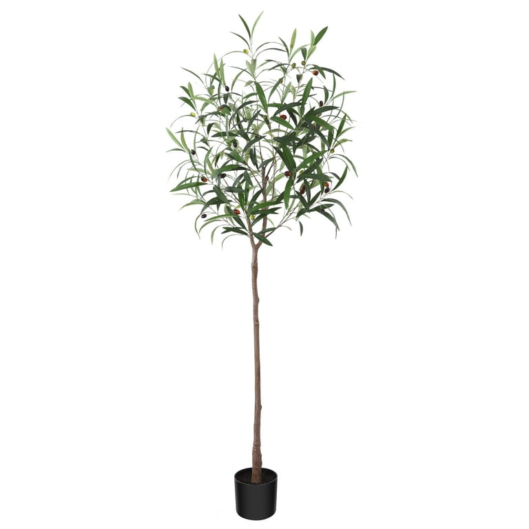 VEVOR Artificial Olive Tree, 6 FT Tall Faux Plant, Secure PE Material &  Anti-Tip Tilt Protection Low-Maintenance Plant, Lifelike Green Fake Potted  Tree for Home Office Warehouse Decor Indoor Outdoor