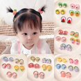 thumbnail image 4 of 2/10/20 uds/set de gomas para el pelo con bonitos dibujos de flores para niñas, bandas de goma para el pelo para niños, accesorios para el cabello para niños, 4 of 5