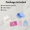 thumbnail image 6 of Baychester Reusable Menstrual Cup Set Medical Grade Silicone Period Cups 12-Hour Protection Includes 1 Large & 1 Medium, 6 of 7