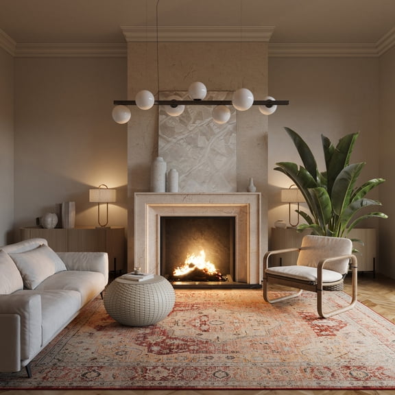 nuLOOM Cirella Traditional Medallion Washable Area Rug, 2' 7" x 8', Runner, Cirella Red