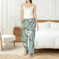 thumbnail image 5 of Uemuo Hand Drawn Chickens Pattern Women's Wide Leg Palazzo Lounge Pants with Pockets Light Weight Loose Comfy Casual Pajama Pants-X-Large, 5 of 9