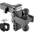 thumbnail image 1 of Adjustable Trailer Hitch, 5 Inch Drop Hitch Ball Mount Fits 2-Inch Receiver, Tow Hitch with Dual Solid Ball 2" and 2-5/16", Black (5" Drop), 1 of 5