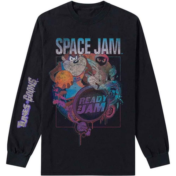 Space Jam Unisex Long Sleeve T-Shirt SJ2 Ready 2 Jam (Small)