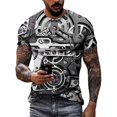 thumbnail image 1 of Nouvelle Montre Mécanique Créative Été T-Shirts Graphiques Hommes Mode Décontractée Personnalité Imprimé 3D Col Rond Manches Courtes, 1 of 5