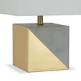 thumbnail image 5 of Evelyn&Zoe Severin 18.5" Tall Gold-Dipped Concrete Table Lamp with Fabric Shade in Gold and Concrete/White, 5 of 9