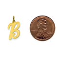 thumbnail image 2 of 14K Yellow Gold Medium Script Initial Letter B Charm, 2 of 5