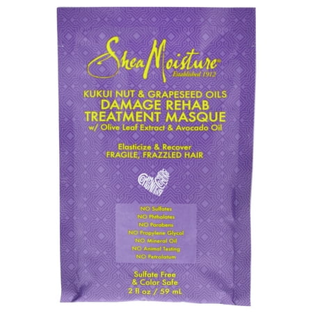 Shea Moisture Kukui Nut & Grapeseed Oils Damage Rehab Treatment Masque - 2 oz Masque