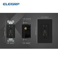 thumbnail image 3 of ELEGRP USB Outlets Receptacles, 30W 6.0 Amp USB C Wall Outlet, 15 Amp Tamper Resistant Outlet with 2 USB C Ports, UL Listed, Wall Plate Included, Black 2PC, 3 of 9