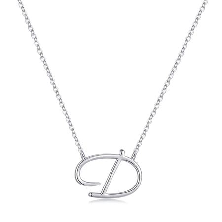 AUNOOL Initial Necklaces for Women 14K Gold Plated Cursive Letter Pendant Necklace for Women Graduation Jewelry Gifts