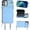Blue, variant on Crossbody Wallet Case for iPhone 12/12 Pro, RFID Blocking Leather Purse Case with Card Holder, Protective Handbag Flip Cover with Zipper Wrist Strap Lanyard for Women 5G 6.1 Inch (Brown)
