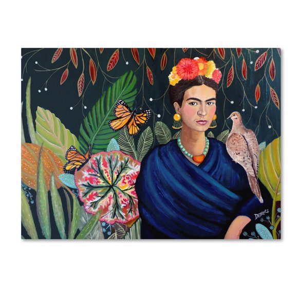Trademark Fine Art Sylvie Demers Frida A Casa Azul Revisitated Canvas Wall Art - 14x19