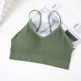 thumbnail image 3 of Cute Sports Bras for Women Lightly Lined Bra Feature V-Neck Nursing Bra Style W-1047 Green M, 3 of 6