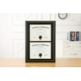 thumbnail image 5 of ELSKER&HOME Double Diploma Frame Wood-Made for Certificates&Diploma for Two 8.5x11 Inch with Mat, 5 of 7