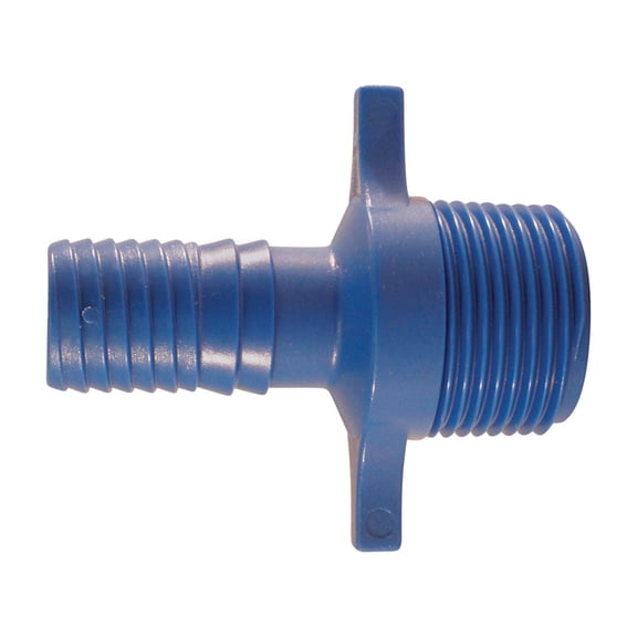Blue Twisters 4814620 0.75 in. Insert x 0.5 in. Dia. MPT Polypropylene Male Adapter, Blue