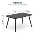 thumbnail image 2 of Asofer Dining Table Set for 4, Small Kitchen Table Chairs Set of 4, Space Saving, Black, 2 of 7