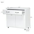 thumbnail image 2 of Two door Side Table-White, 2 of 7
