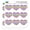 Opaque, variant on Cute Kawaii Unicorns Pattern Heart Shaped Planner Calendar Scrapbook Craft Stickers