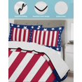 thumbnail image 4 of Quilts Twin XL Size, 4th of July Soft Comforter Bedding Set for Bed, Red White Stripes Star Blue Independence Day Lightweight Quilted Bedspread with Pillow Cover(2 Pieces) for All Season, 68x98 Inch, 4 of 6