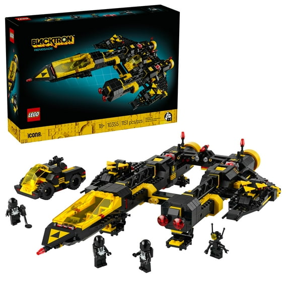 LEGO Icons Blacktron Renegade - DIY Kit for Adults 18  - Building Blocks for Men and Women - Gift for Christmas - Collectible Set for Adult Fans - Reimagine the Iconic 1980s Spaceship - 10355
