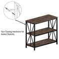 thumbnail image 4 of Lavish Home 3-Tier Industrial Bookshelf for Home and Office (Brown), 4 of 7