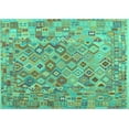 thumbnail image 1 of Ahgly Company Indoor Rectangle Southwestern Turquoise Blue Country Area Rugs, 8' x 12', 1 of 4