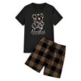 thumbnail image 3 of WILLBEST Conjunto de Camiseta y Pantalones Cortos de Verano para Hombre, Informal, con Estampado de Oso, Diseño A Cuadros, para Gimnasio, Deportes y Vacaciones, 3 of 6