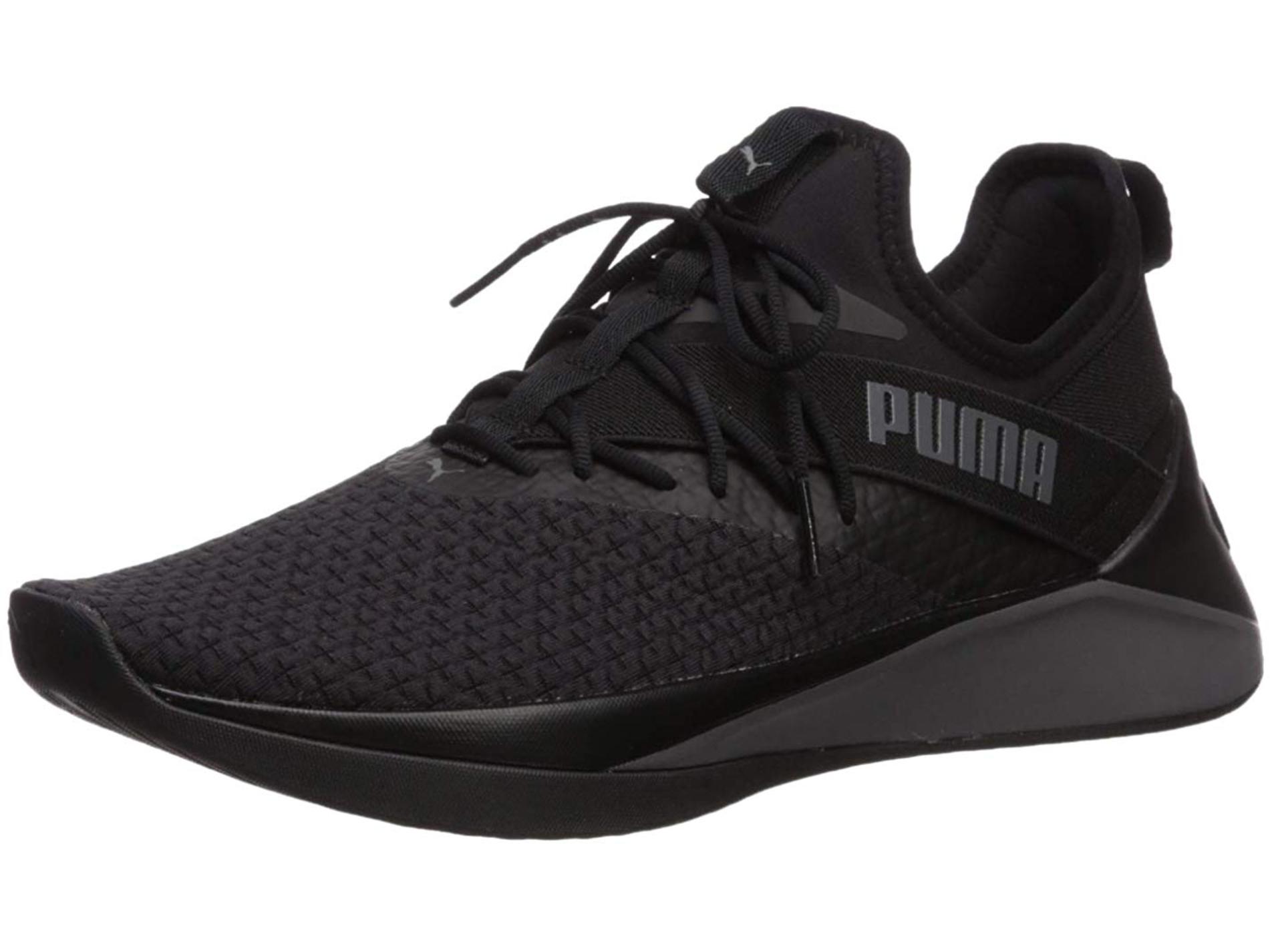 puma black slip on sneakers