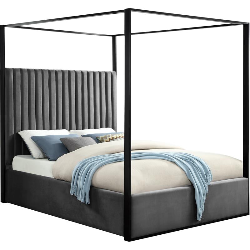 Meridian Furniture Jax Solid Wood And, Solid Wood King Canopy Bed