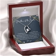 thumbnail image 2 of Heart, Gift For Mother Of The Bride Wedding Gift From Bride To Mom On My Wedding Day Gift From Daughter To Mother Of The Bride Present, Necklaces with Meaningful Messages Card Inside, 2 of 6