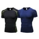 thumbnail image 1 of Paquete de 2 camisas de compresión de manga corta para hombre, frescas y secas, camisetas deportivas de capa base, camisa de entrenamiento atlético, 1 of 6