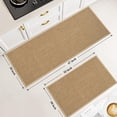 thumbnail image 2 of Juego de alfombras de cocina SofterCharm, antideslizantes, lavables, 2 unidades, color caqui, 2 of 7
