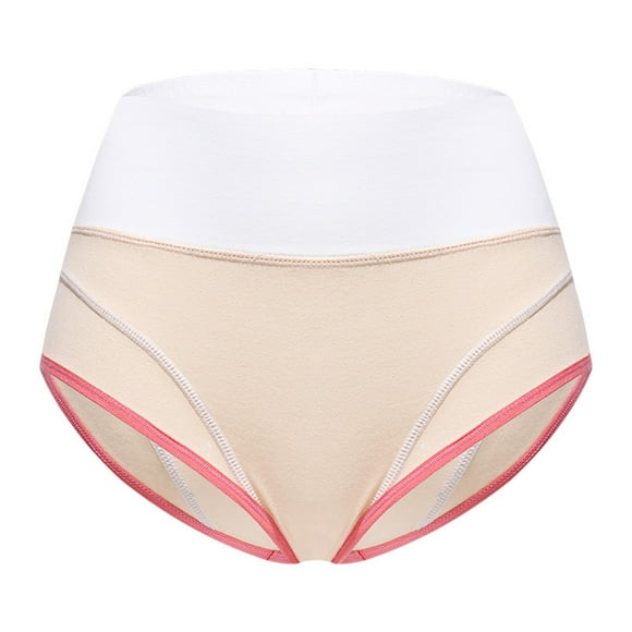 PMVFHDE Women's High Waisted Soft Cotton Panties High Waisted Underwear for Women Breathable Stretch Briefs for Sports and Daily Comfort