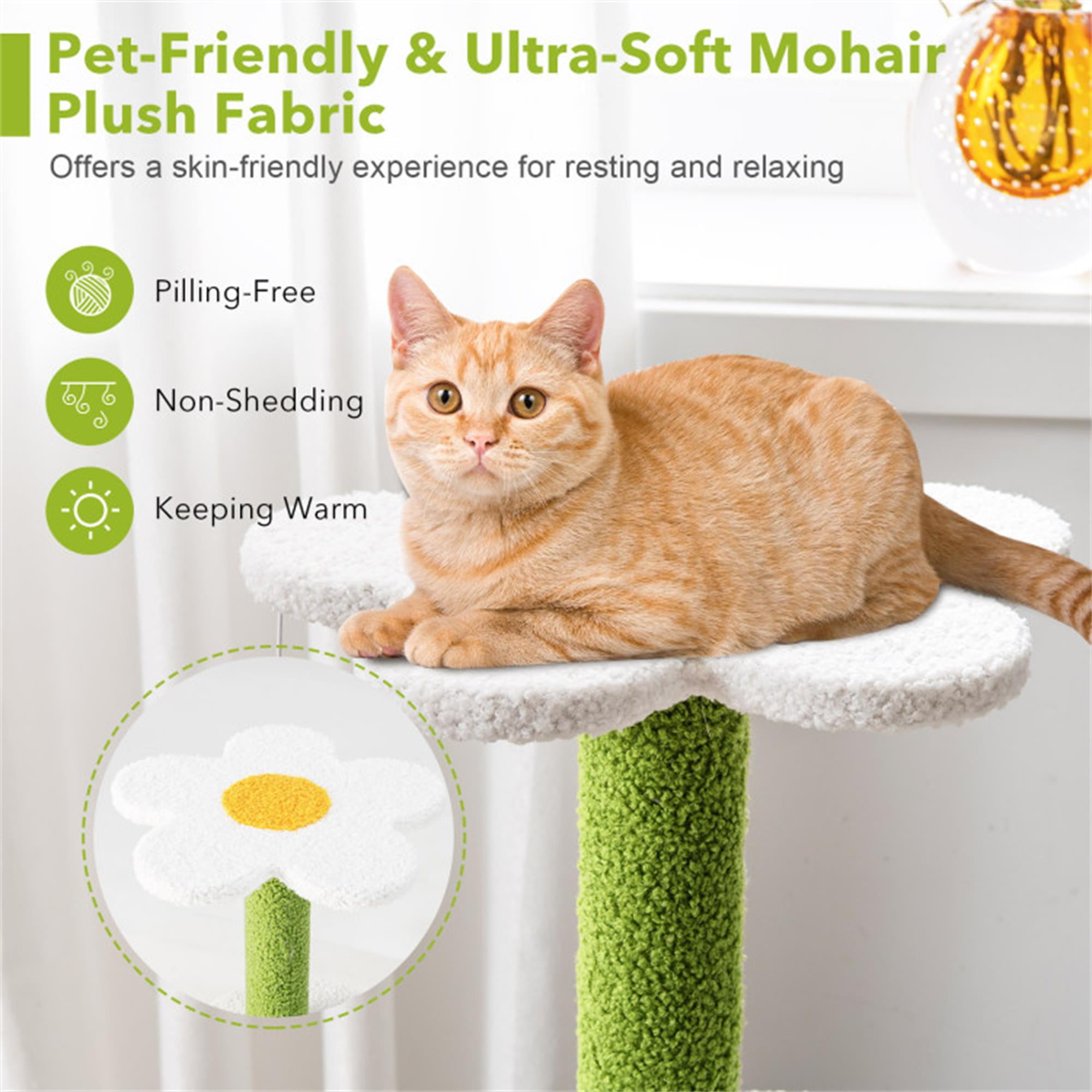 Kadyn 34" Cute Cat Tree Kitten Cat Tower for Indoor Cat Condo Sisal Scratching Posts with Jump Platform Cat Furniture Activity Center Play House, Blue