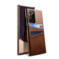 thumbnail image 2 of Dteck Case For Samsung Galaxy Note 20 Ultra(6.9 inches),Luxury Leather Card Holder Case Hard Back Phone Protective Note 20 Ultra 5G Cover ,Brown, 2 of 3