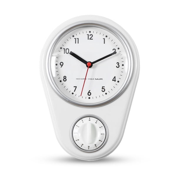 Reloj de Pared de Cocina Naiovety Fácil de Leer Cronometraje Preciso Decoración del Hogar Blanco