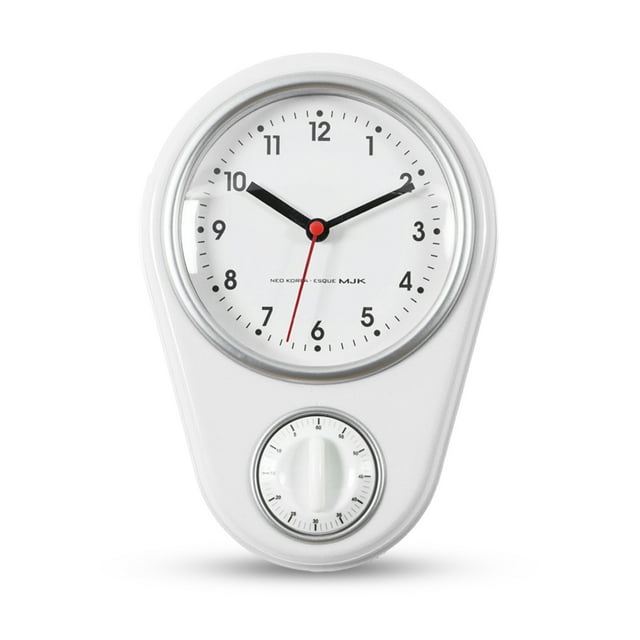 Maytalsory Easy To Read Kitchen Timer Wall Clock Never Miss Cooking Moment Multiple white 1Set