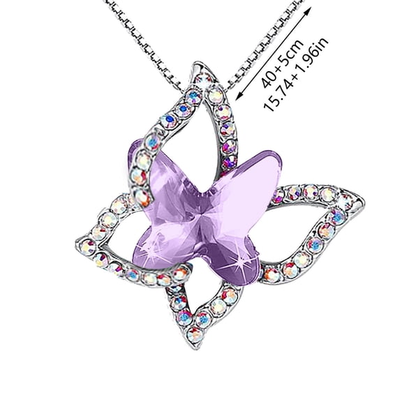 Uutvmp Butterfly Pendant Necklace, Birthstone Necklaces, Cute Dainty Necklaces, Valentine's/Mother's Day, Anniversary, Birthday Gifts