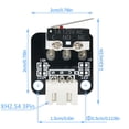 thumbnail image 2 of QualitChoice 5Pcs For Ender 3 5 Pro CR 10 5pcs 3D Printer Control Switch Parts End Endstop Cnc Limit Switch Universal 3 Pin N O N C 1Set, 2 of 6