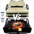 thumbnail image 5 of SEANATIVE Golf Cart Bench Seat Covers Towel Blanket with 4 Pockets, Patriotic Decoration Club Car Seat Covers Fits EZGO Yamaha 2-Person Carts, American Flag Golf Ball Fire Print, 5 of 7