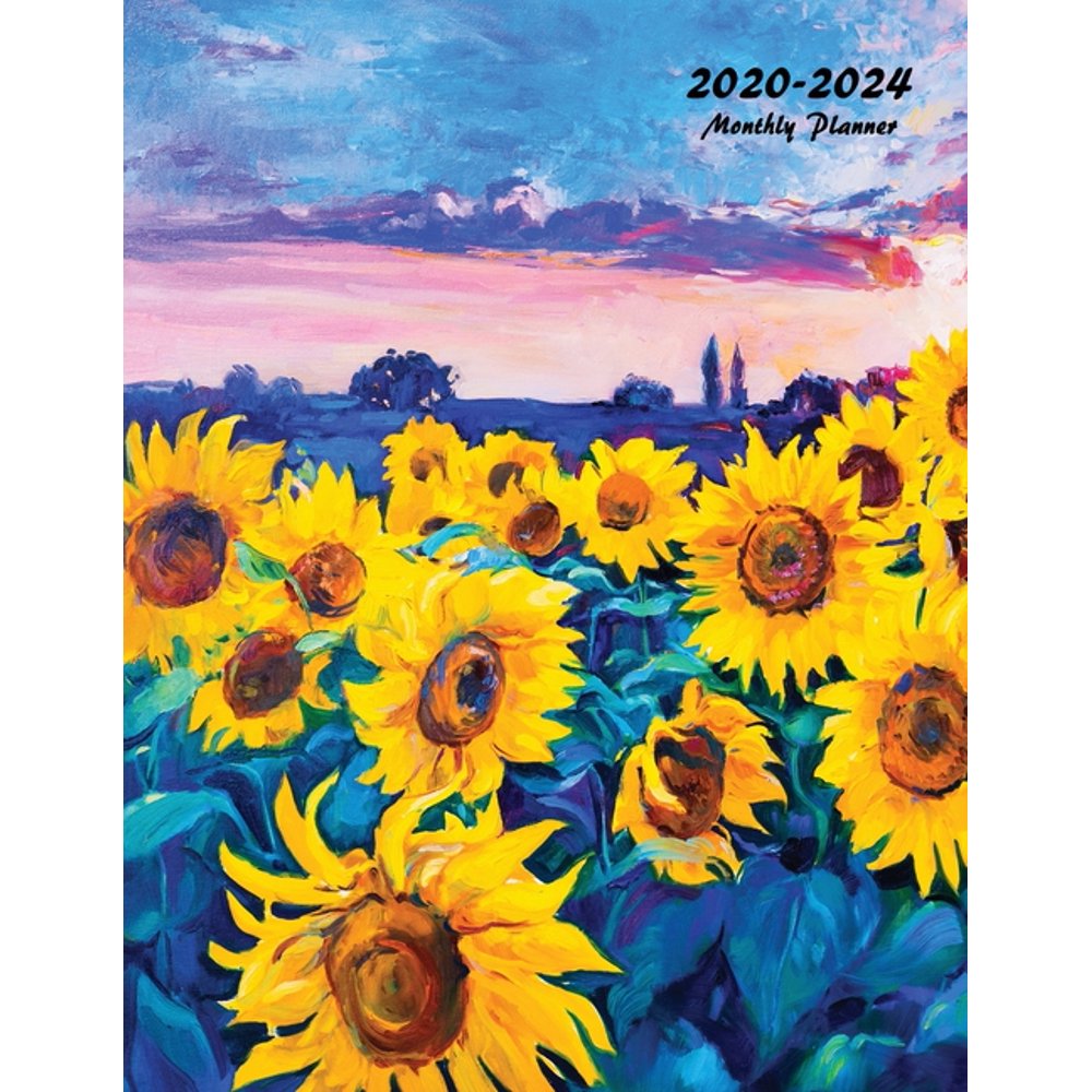 20202024 Monthly Planner Large Five Year Planner with Flower