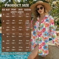 thumbnail image 5 of Renewold Button Down Shirts for Women Skin-friendly T-Shirt Dress with Pocket Comfortable Bathing Suit T Shirt Cover Up for Women Vacation Swimsuit Coverup, Watercolor Paisley Floral Print, L, 5 of 7